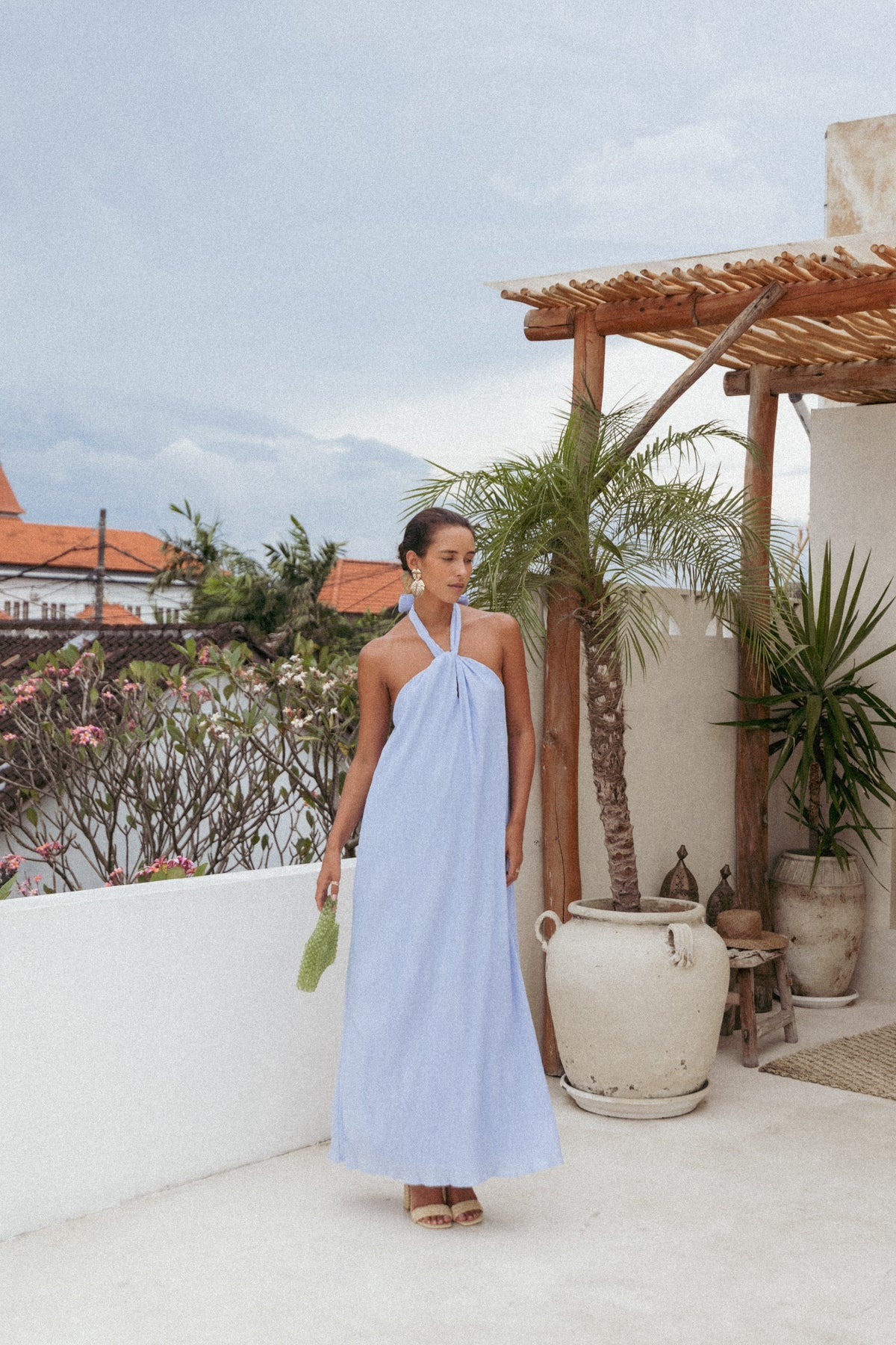 Theophania Maxi Dress - Pale Blue