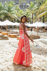 Valeria Maxi Dress - Coral