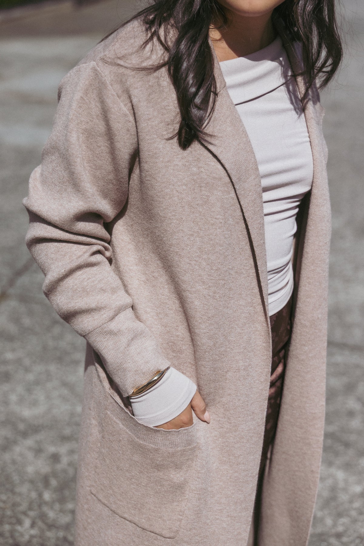 Venda Coatigan - Light Brown