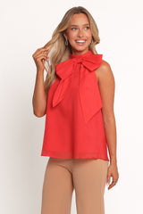 Venice Bow Top - Red