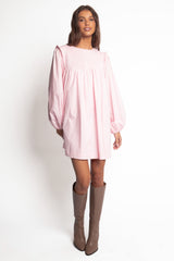 Wyatt Long Sleeve Mini Dress - Pink