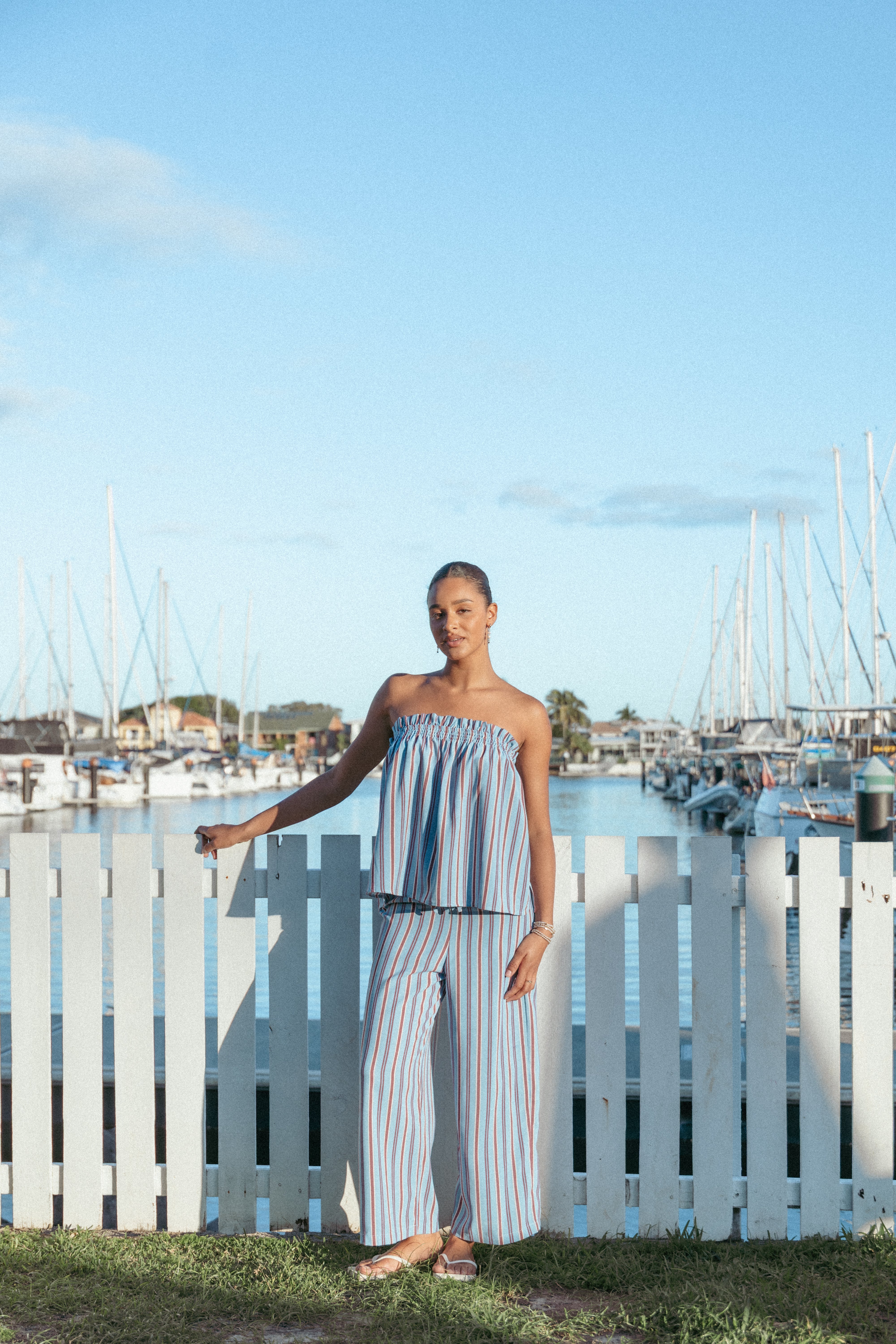 Zemira Pants - Blue Stripe
