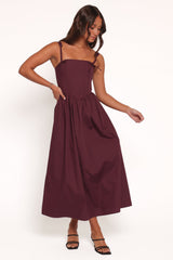 Zenobia Midi Dress - Cherry