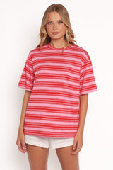 Zestora Tee - Pink Red