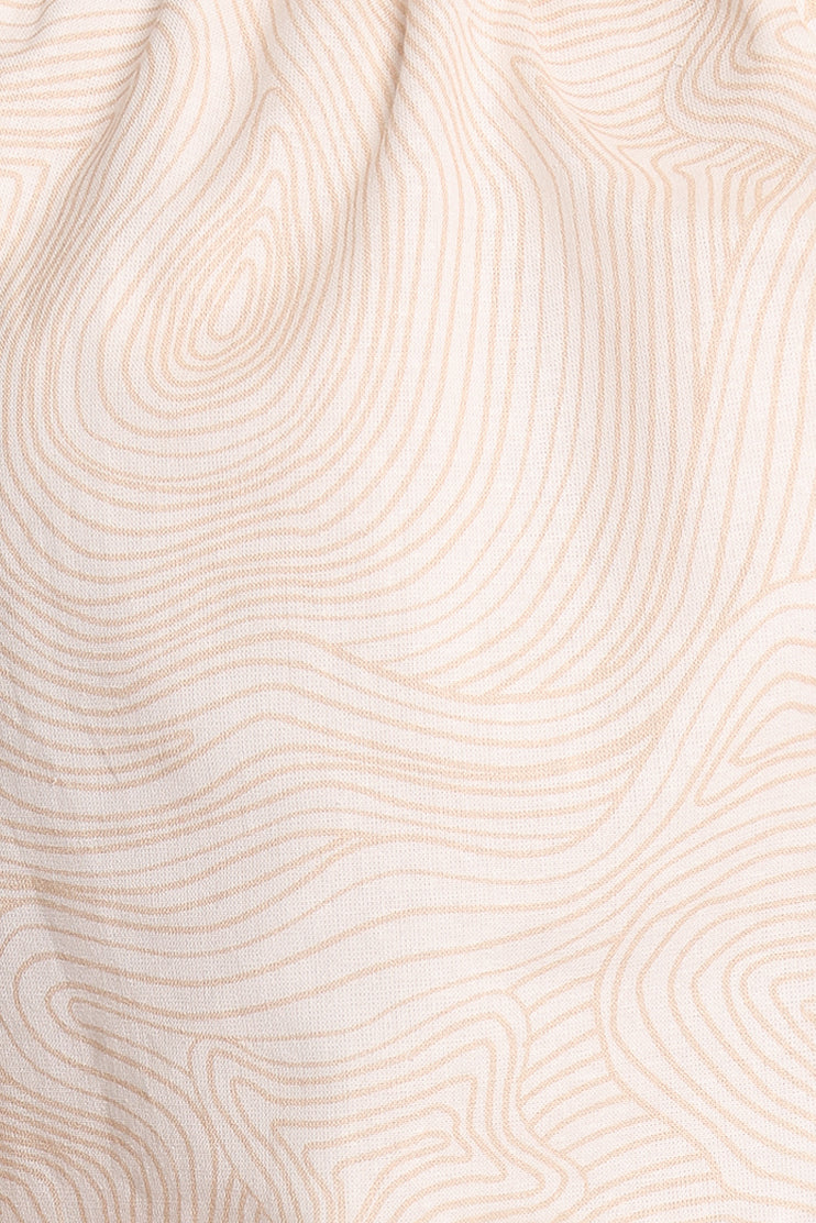 Tuliya High Waist Shorts - Tan Swirl