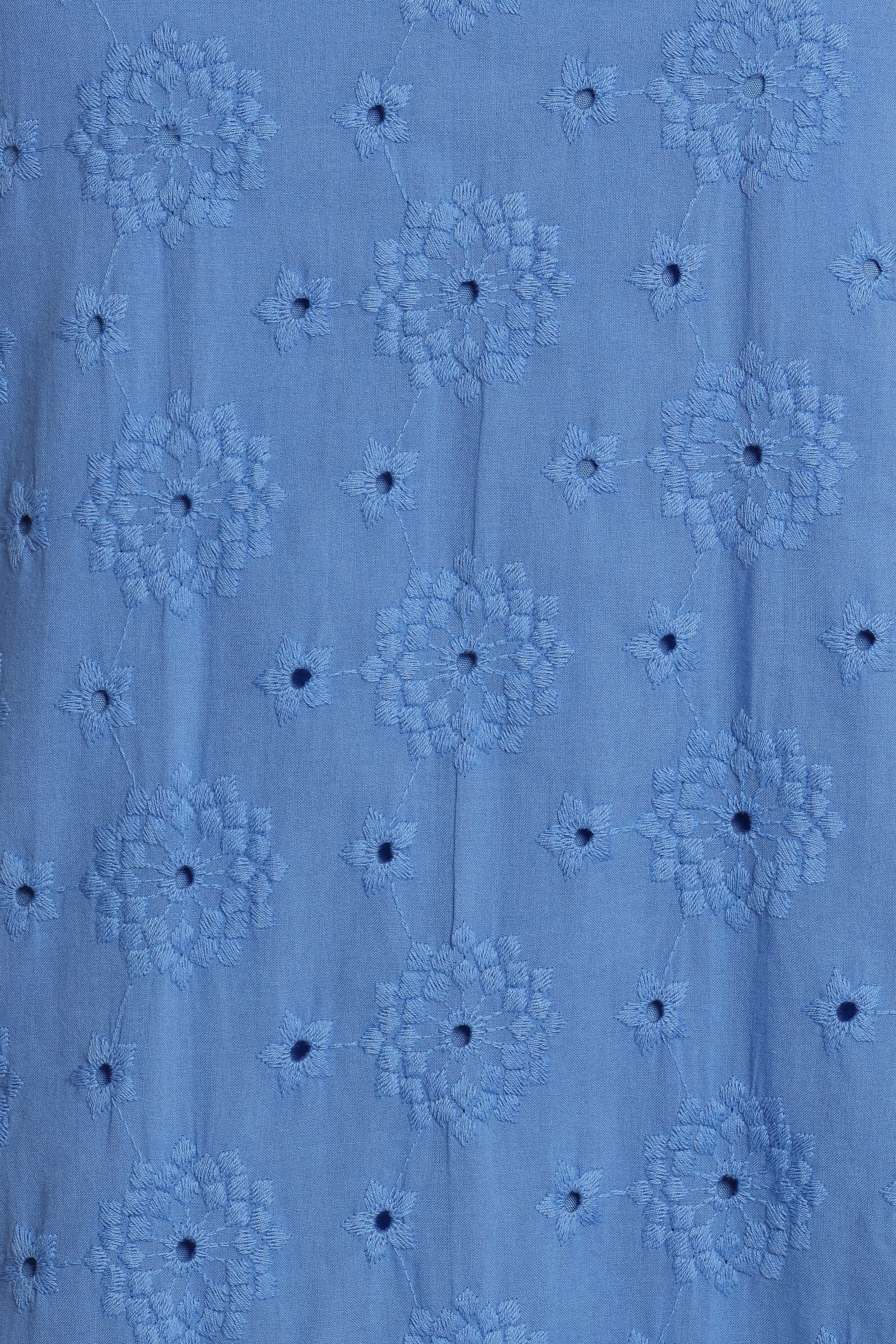 Zita Embroidered A-Line Mini Dress - Cobalt