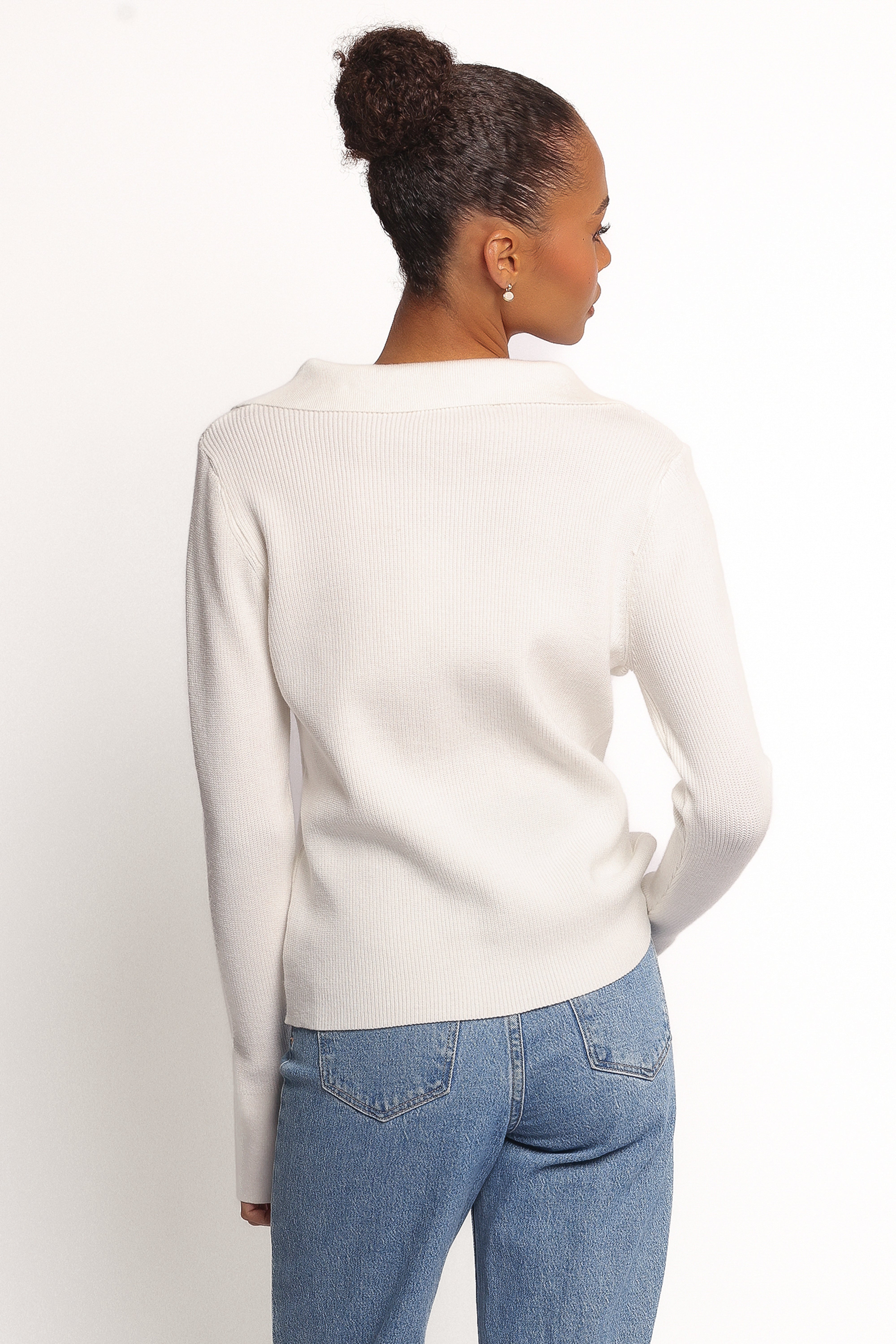Zocco Long Sleeve Knit Top - Cream