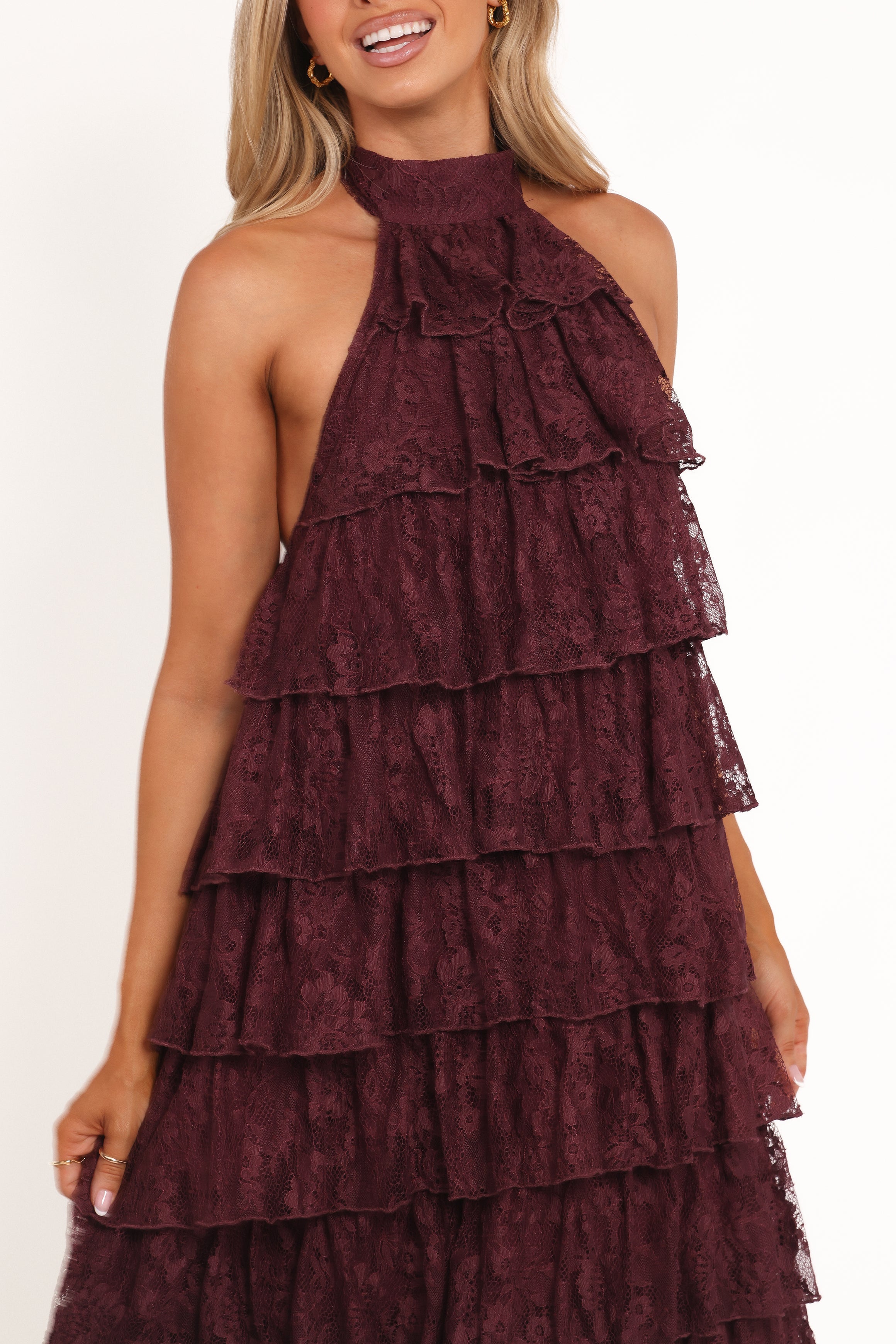 Zoella Maxi Dress - Cherry Lace
