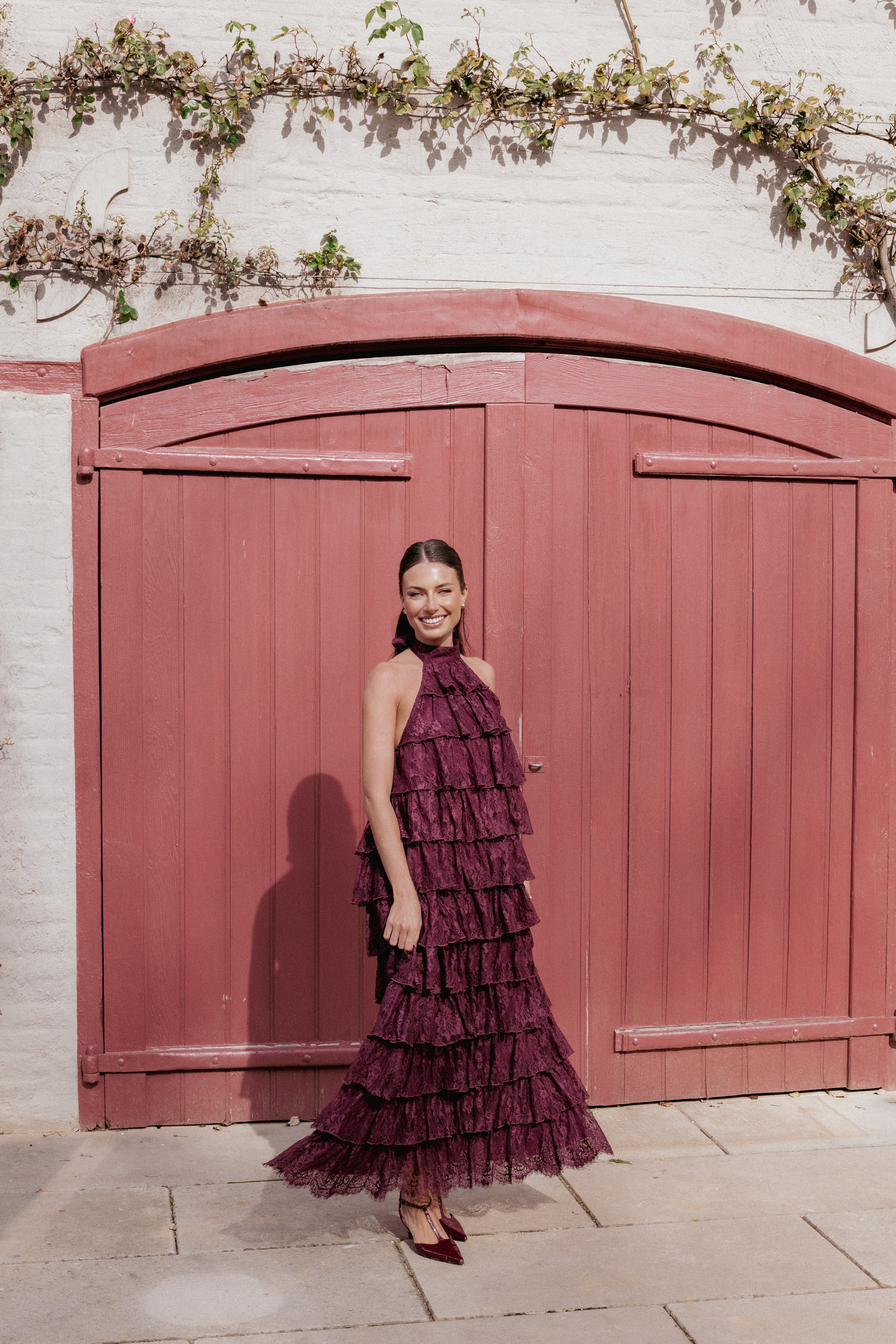 Zoella Maxi Dress - Cherry Lace