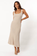 Henry Striped Dress - Cream/Mocha