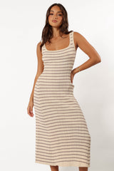 Henry Striped Dress - Cream/Mocha