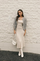 Henry Striped Dress - Cream/Mocha