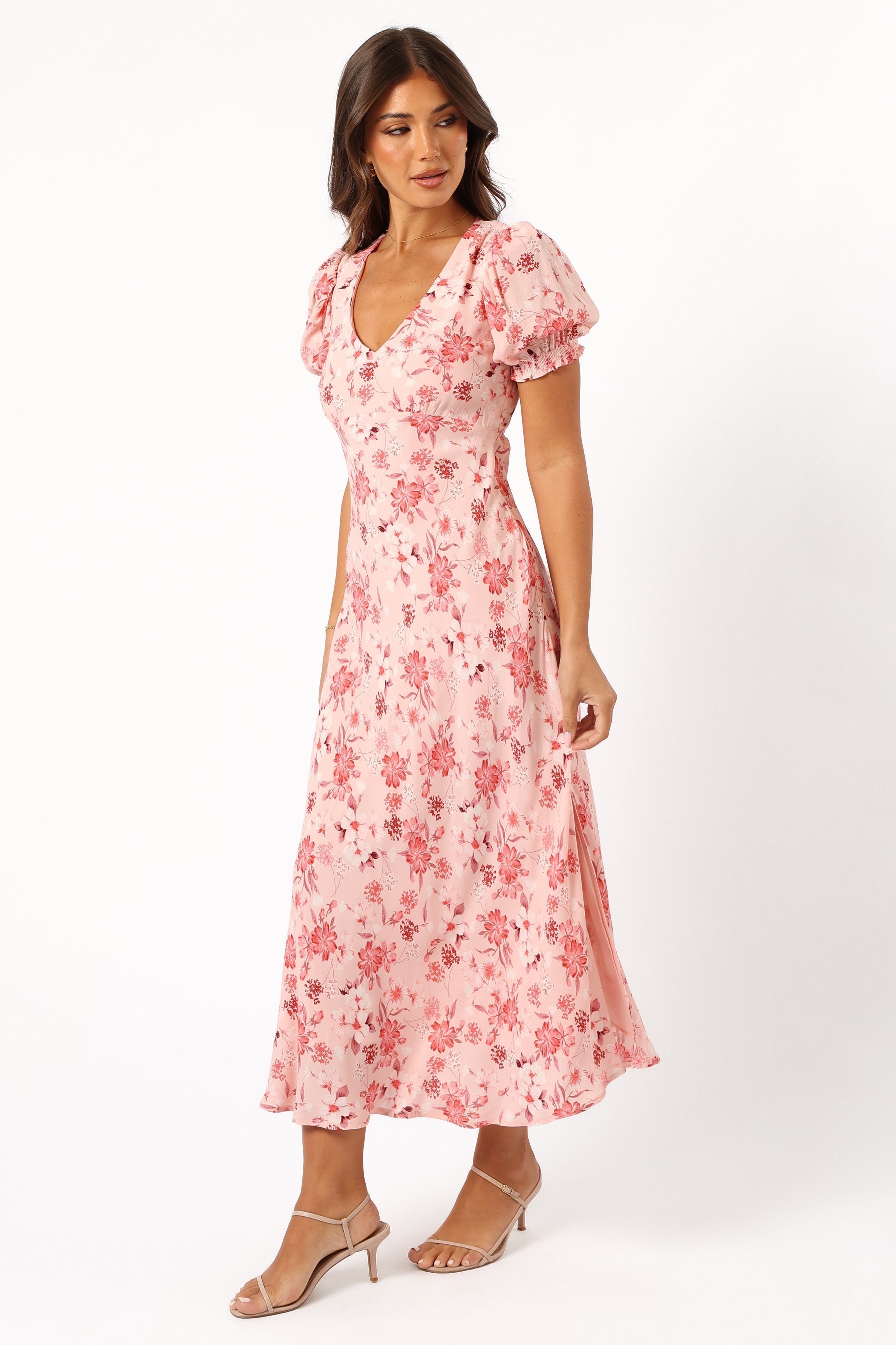 Sandra Midi Dress - Blushed Garden