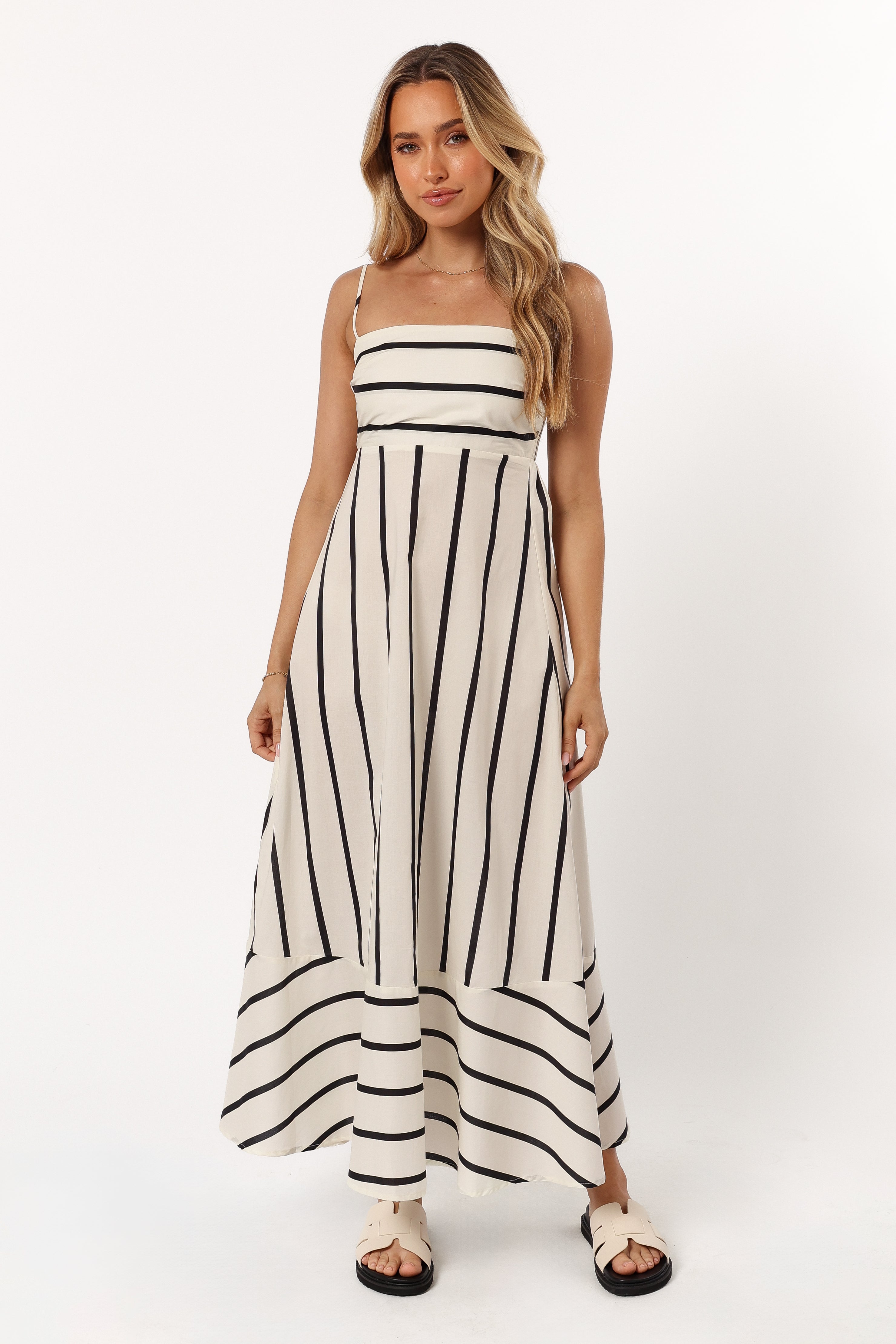 Shantelle Midi Dress - Cream Stripe
