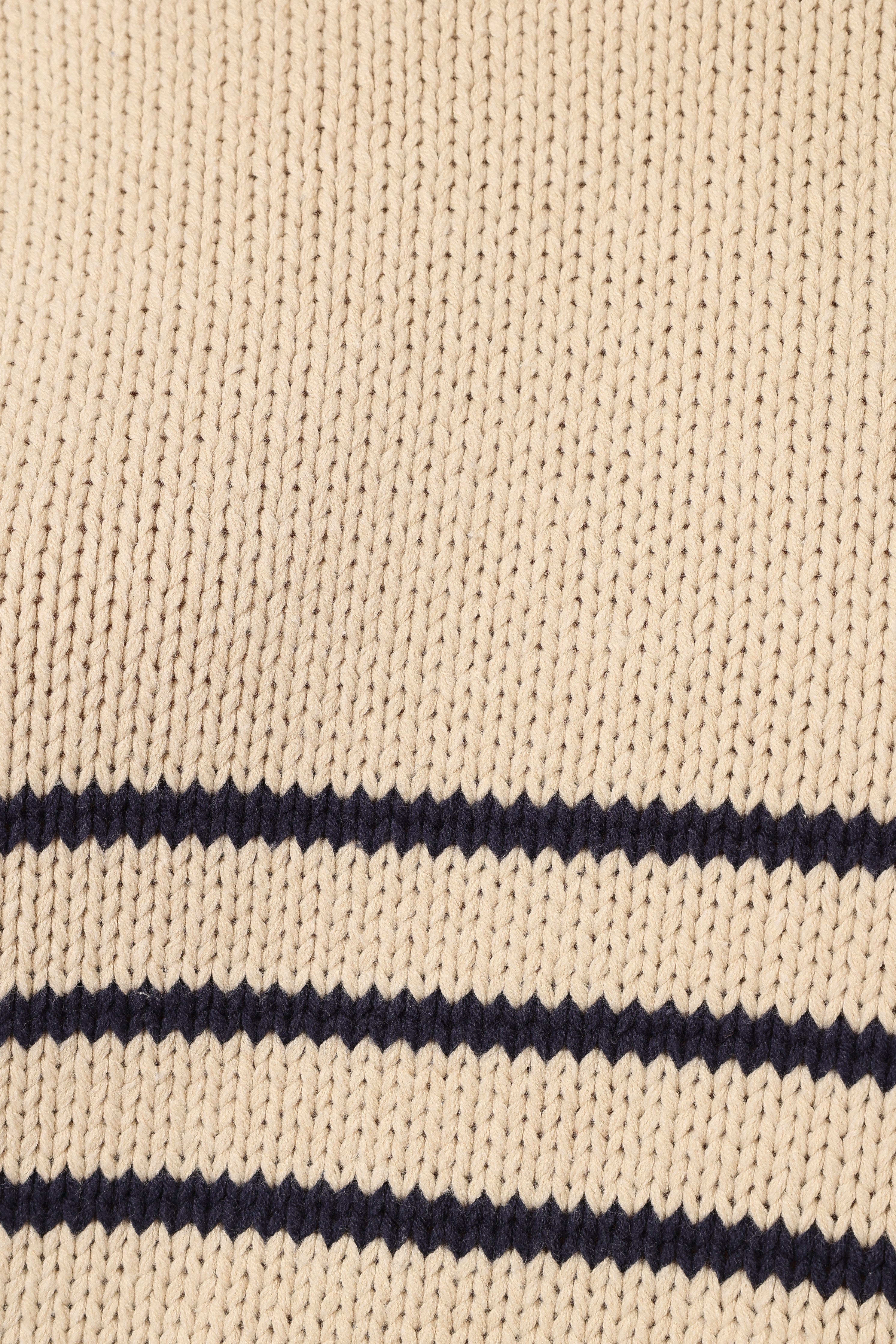 Tenzie Stripe Knit Sweater - Natural Navy