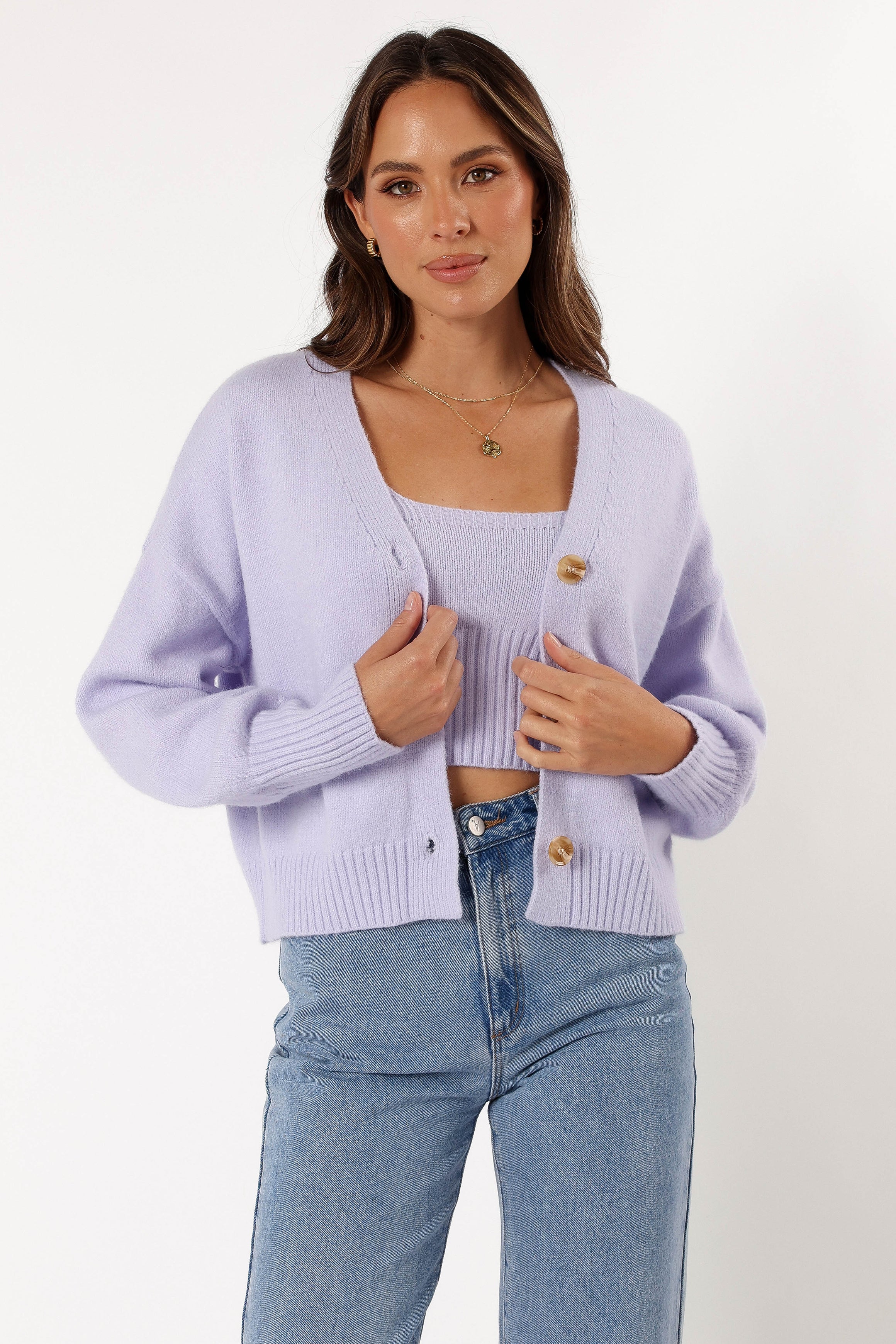 Isabel Sweater Top - Lilac