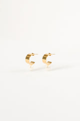 Callie Pearl Hoop Earrings - Gold