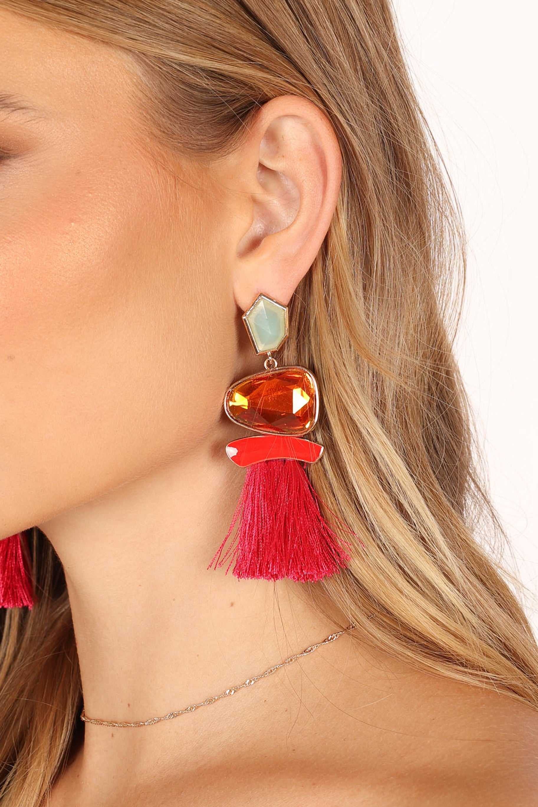 Cora Fringe Earrings - Multi