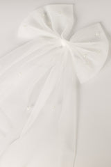 Cora Hair Bow - White