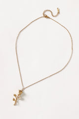 Damira Flower Necklace - Gold