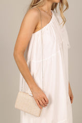 Peyton Straw Clutch - Cream