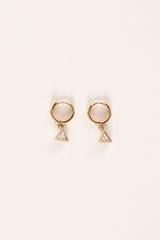 Regina Triangle Drop Earrings - Gold