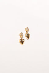 Susan Heart Earrings - Gold