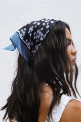 Vanessa Hair Scarf - Dark Floral