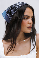 Vanessa Hair Scarf - Dark Floral