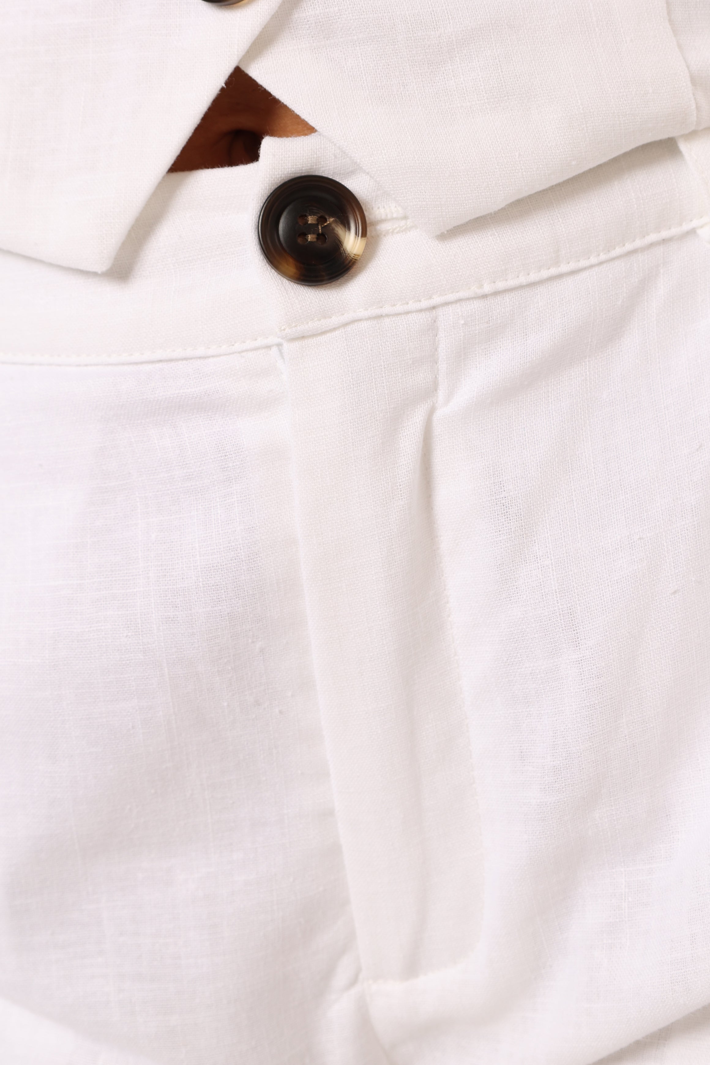 Hale Linen Shorts - White