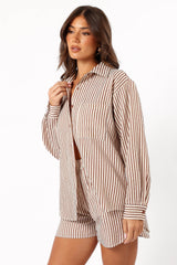 Kennie Shorts - Brown Stripe