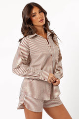 Kennie Shorts - Brown Stripe