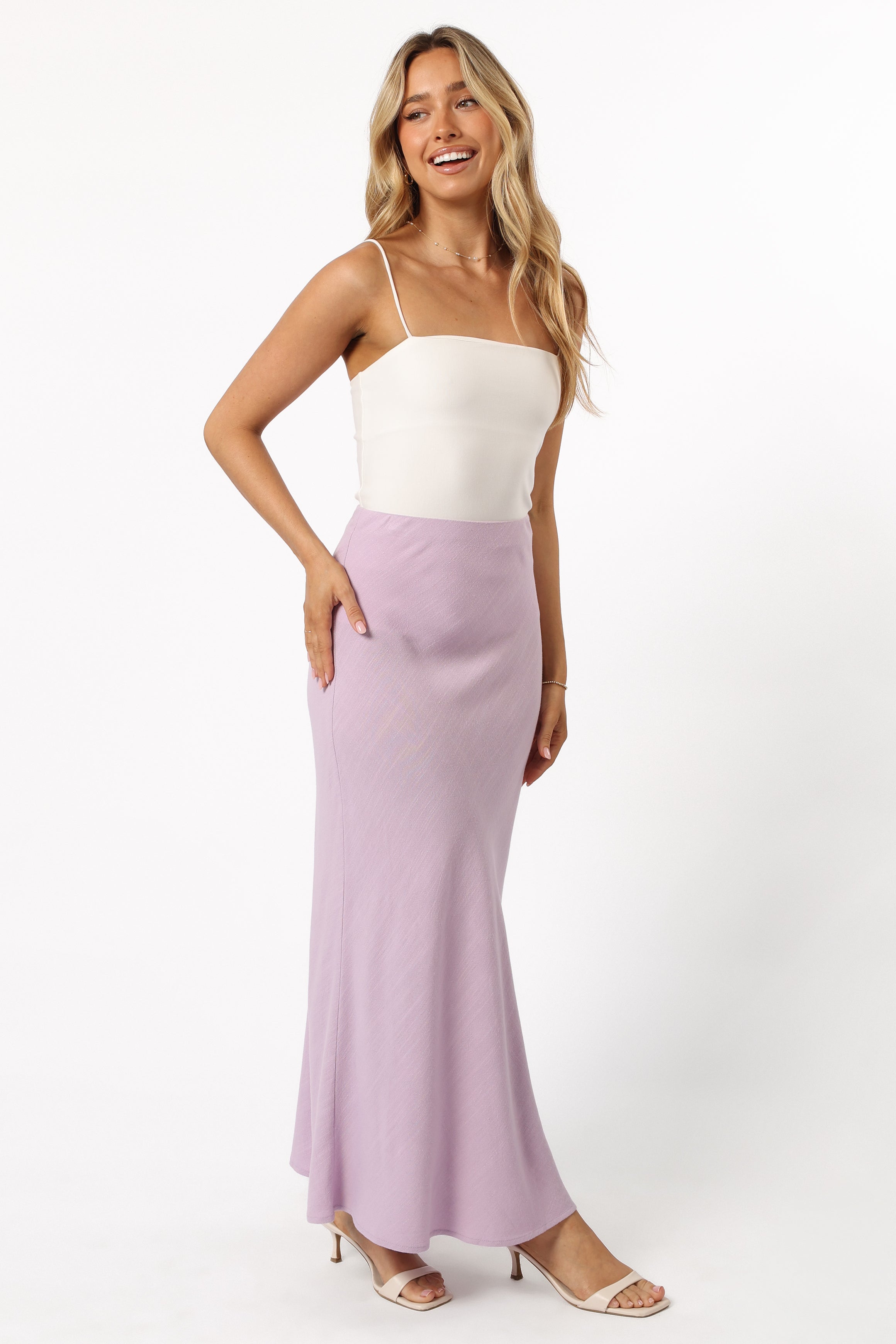 Nelle Midi Skirt - Lilac