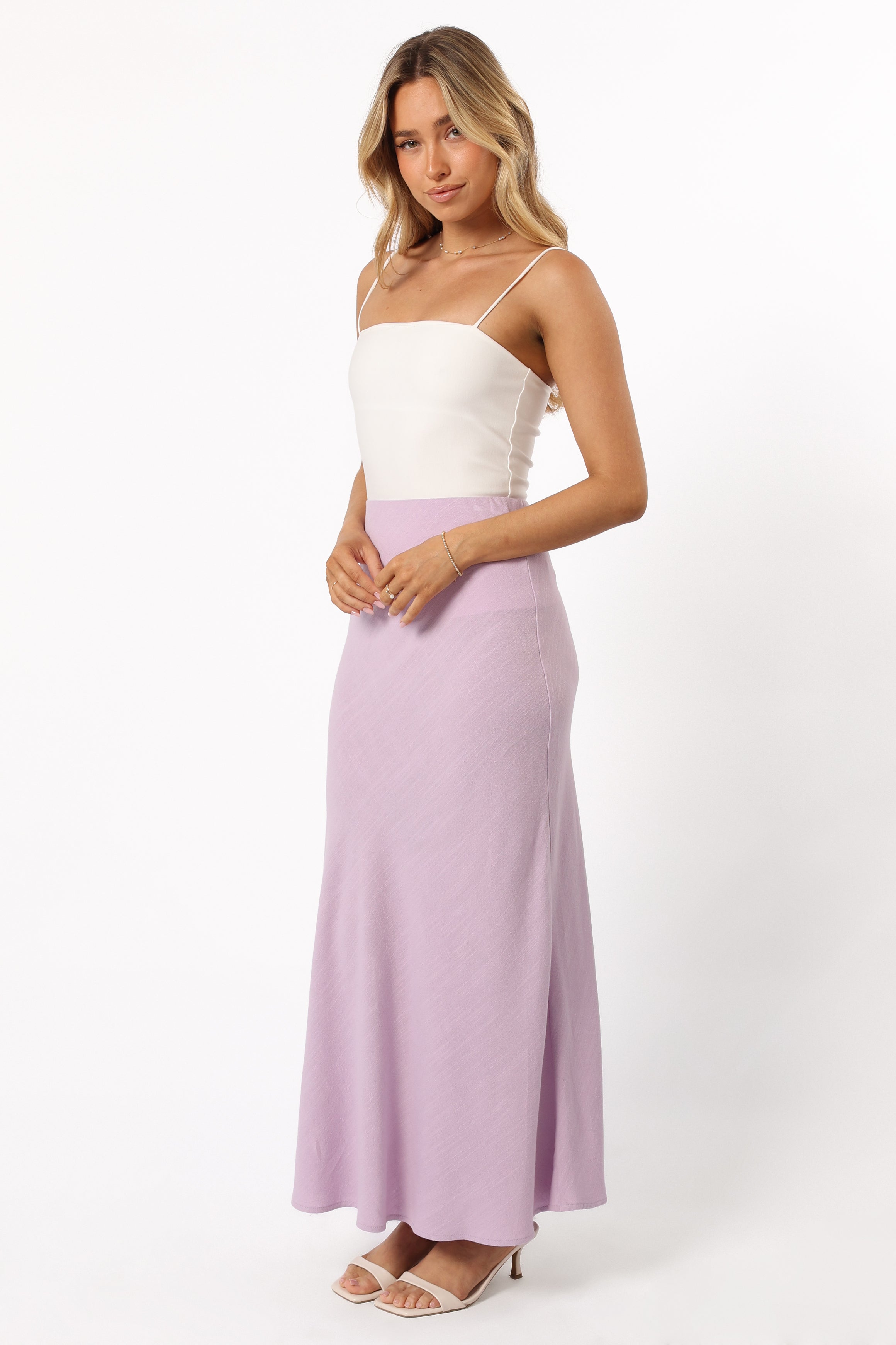 Nelle Midi Skirt - Lilac