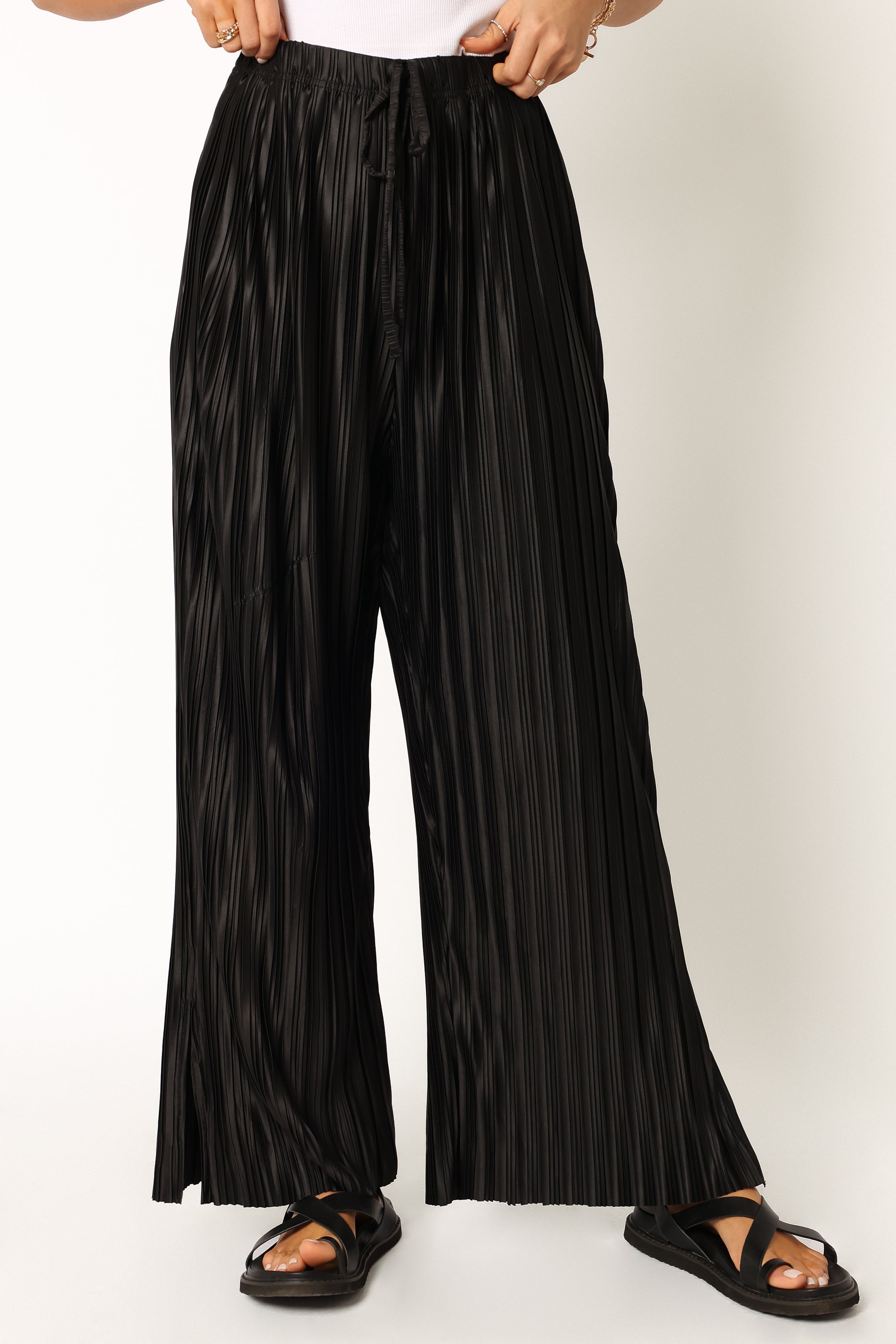 Sasha Pleated Pants - Black
