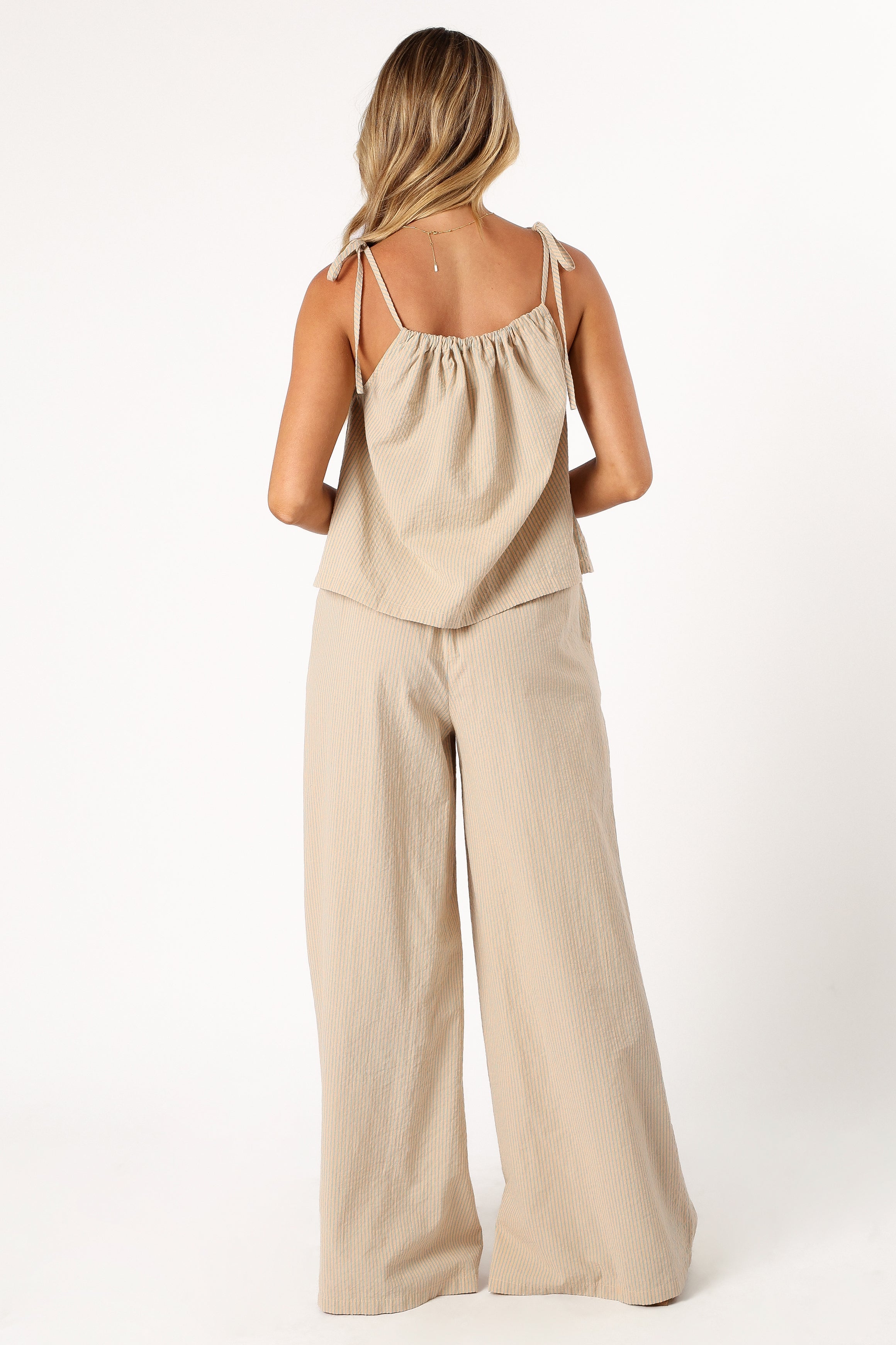 Savanna Striped Pants - Apricot