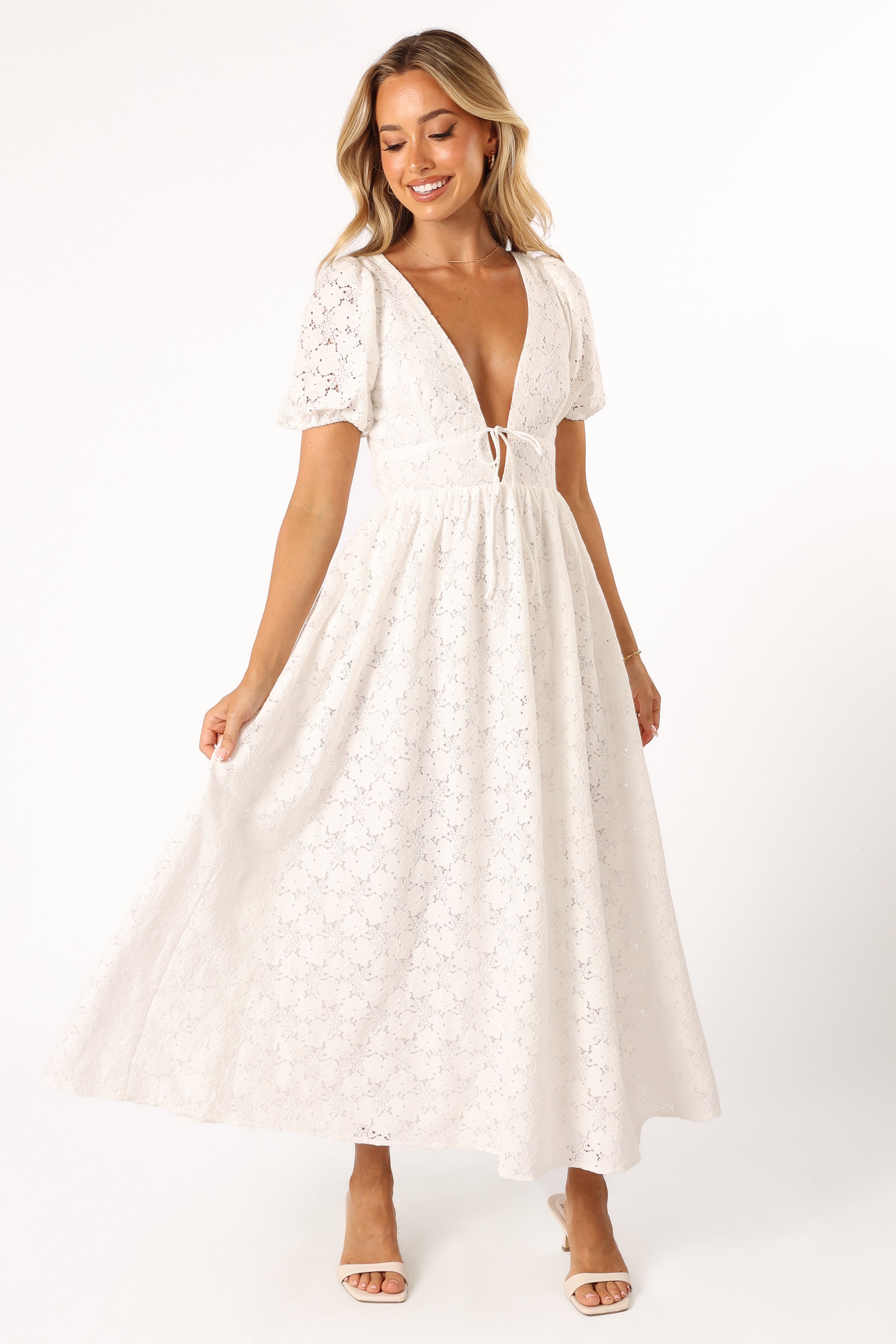 Ayden Midi Dress - White