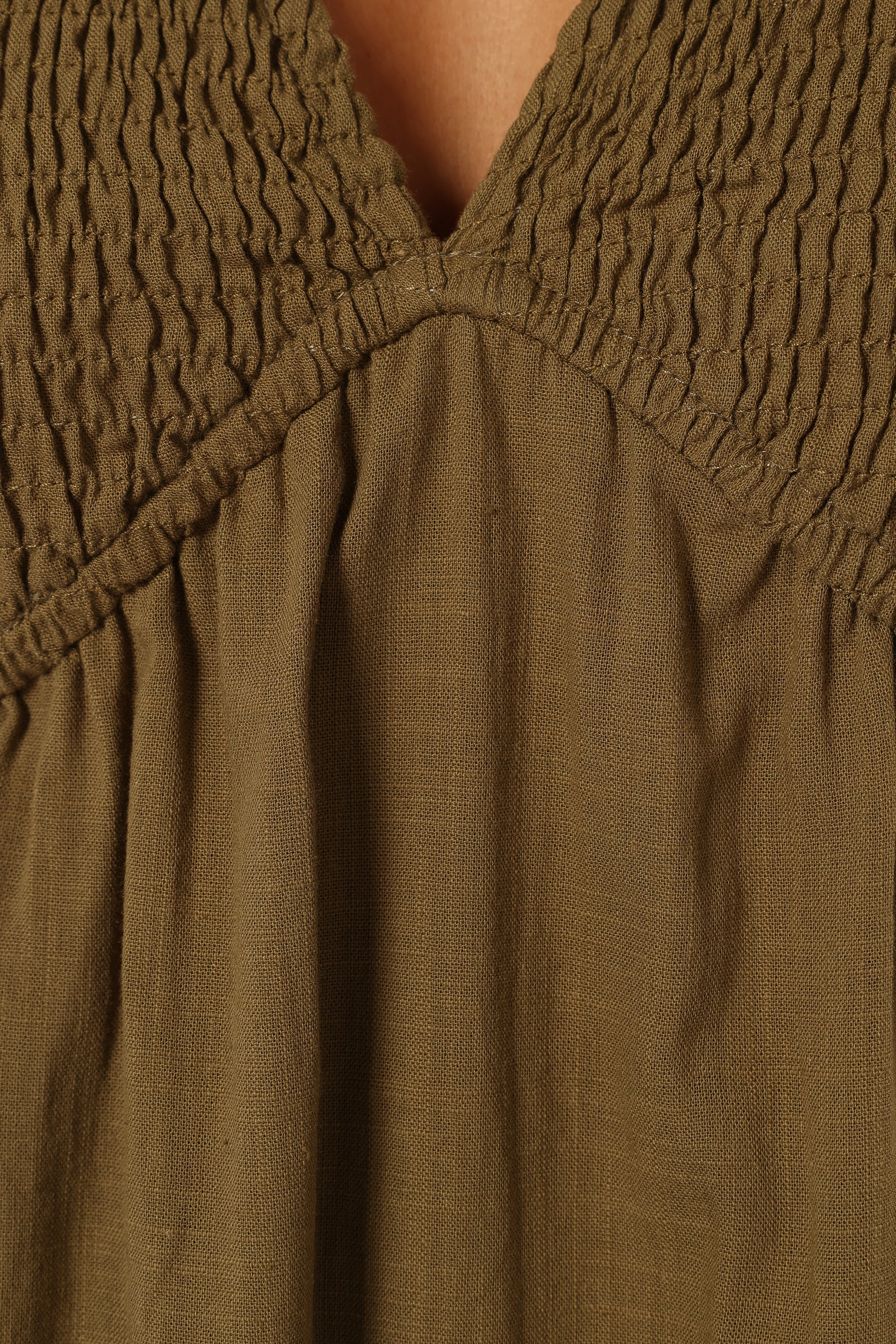 Brooke Midi Dress - Khaki