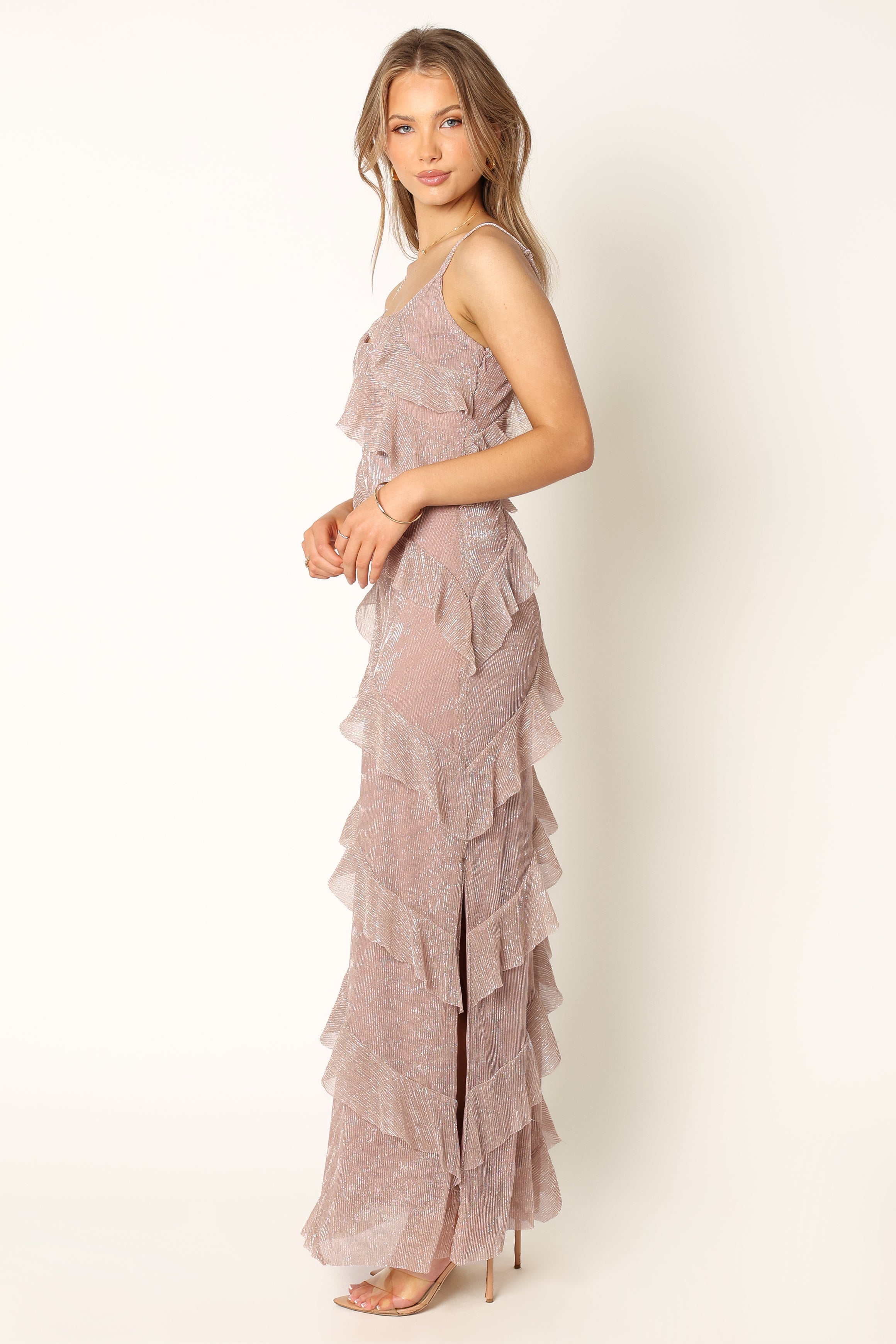 Ciao Ruffles Maxi Dress - Dusty Lavender