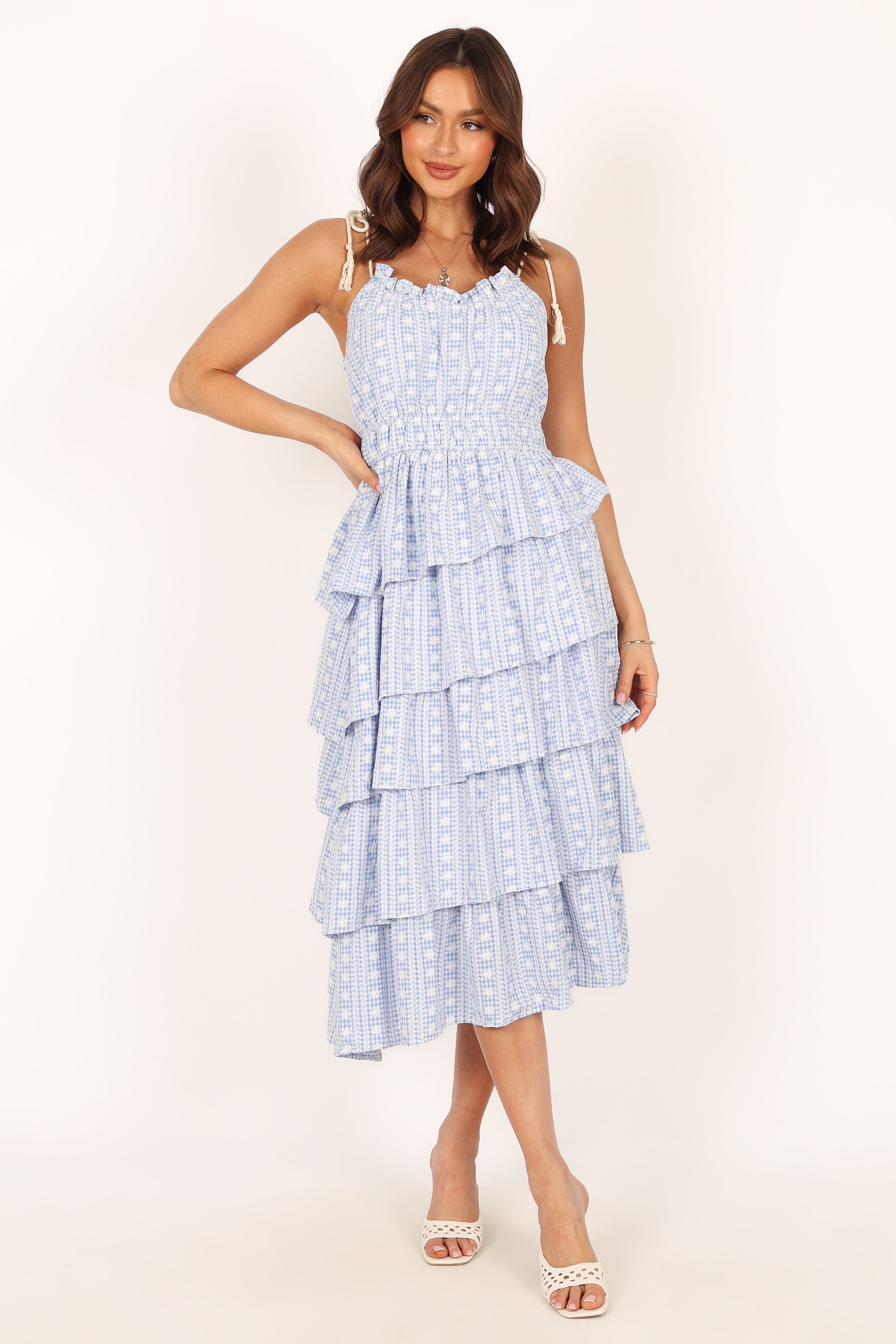 Cora Midi Dress - Blue
