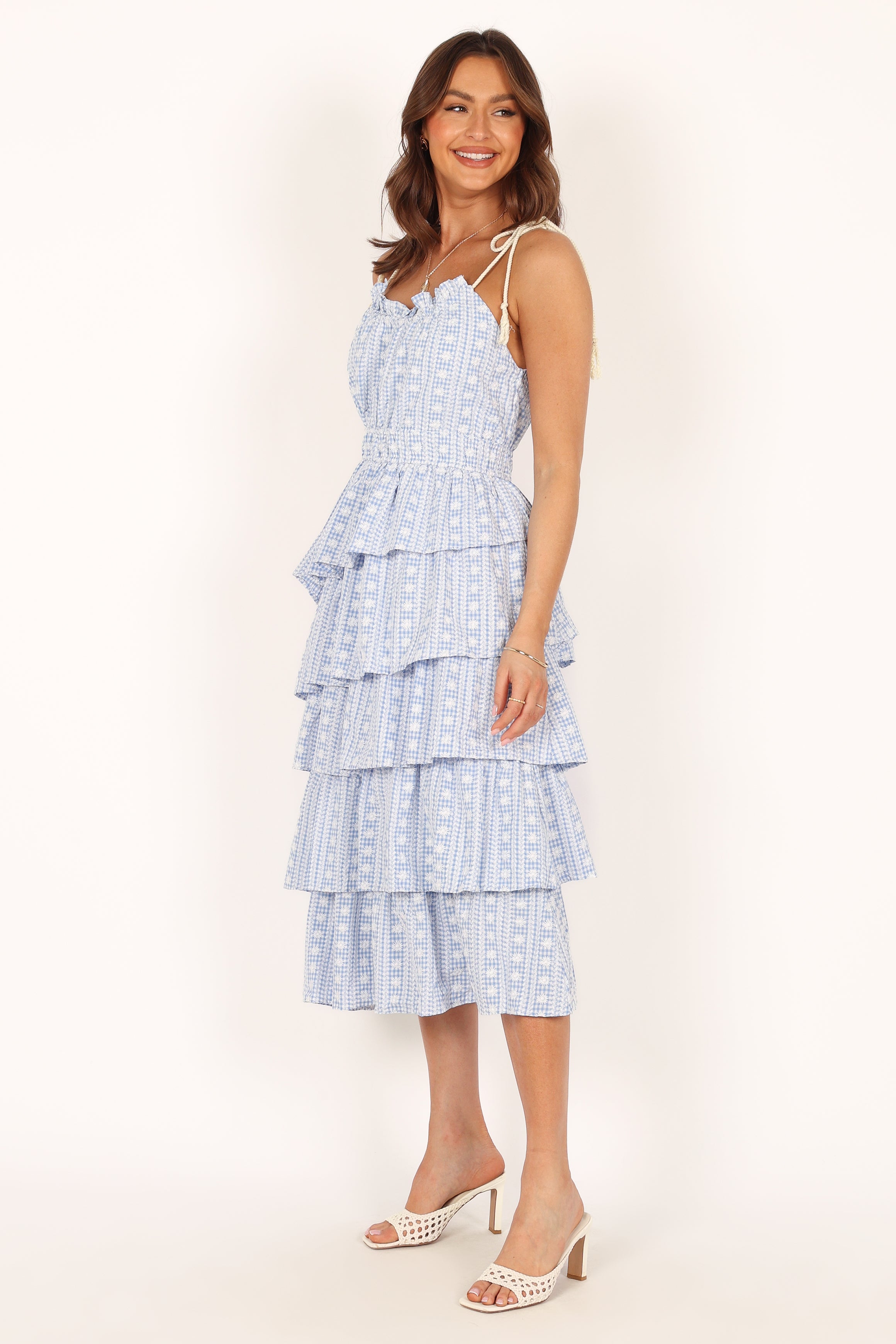 Cora Midi Dress - Blue