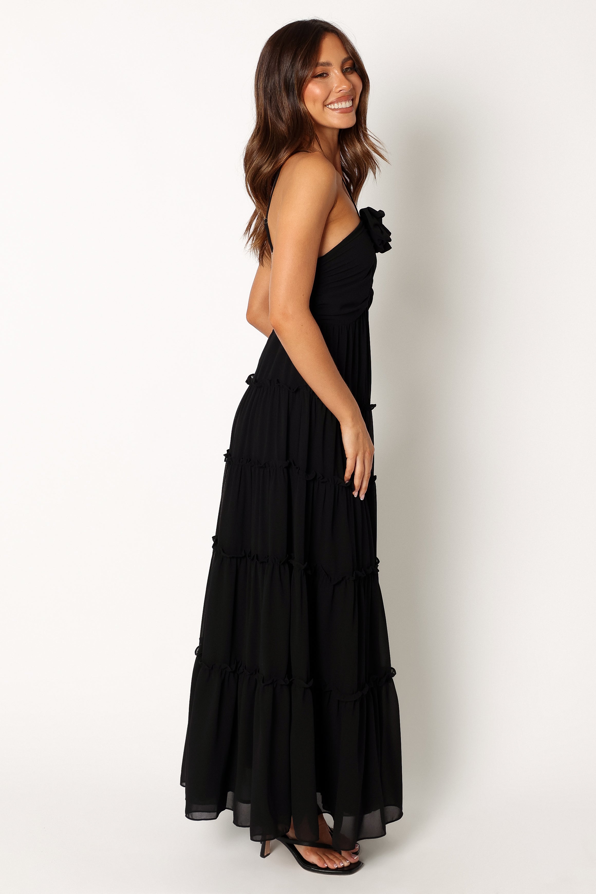 Dottie Halterneck Maxi Dress - Black