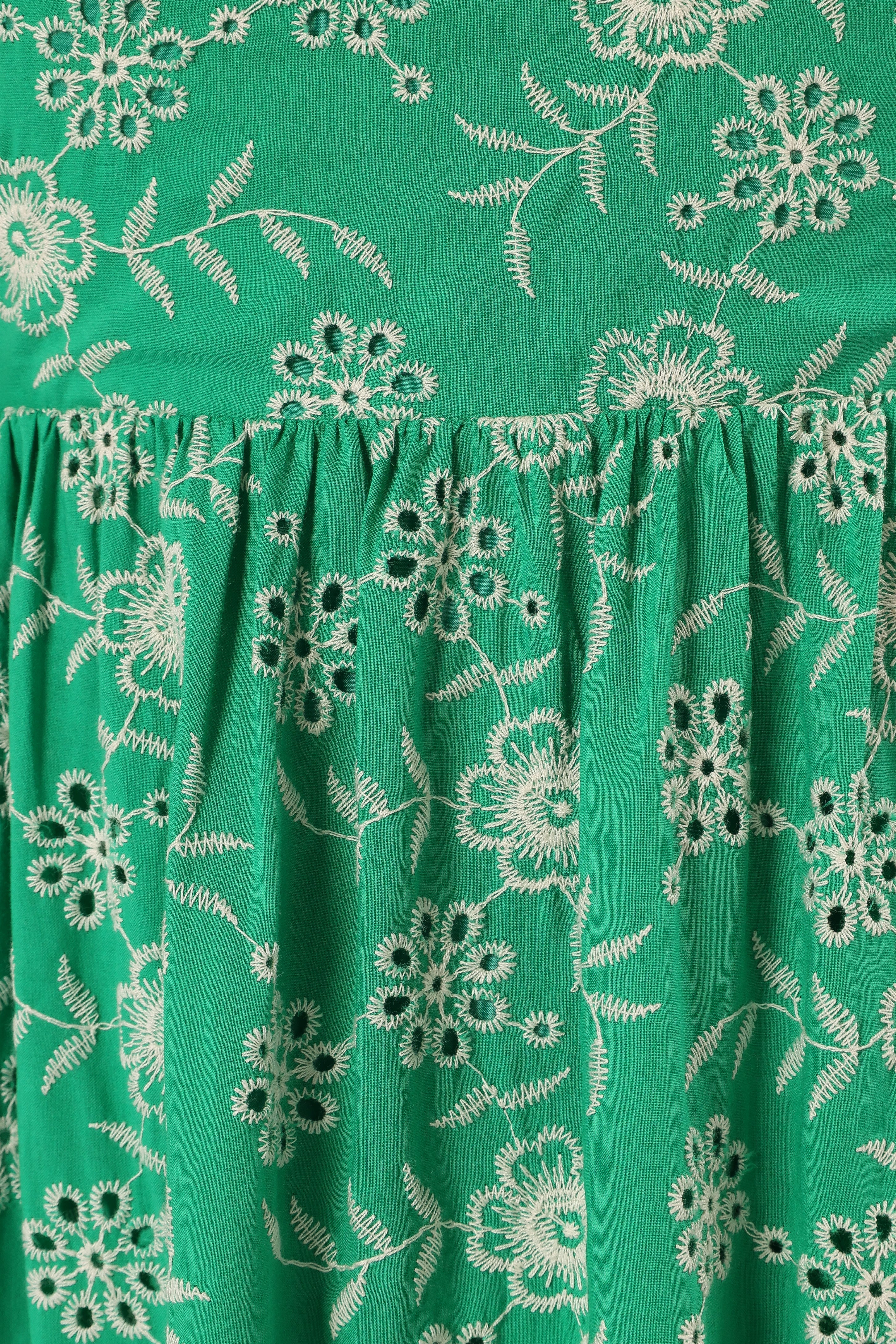 Jenson Maxi Dress - Green Eyelet