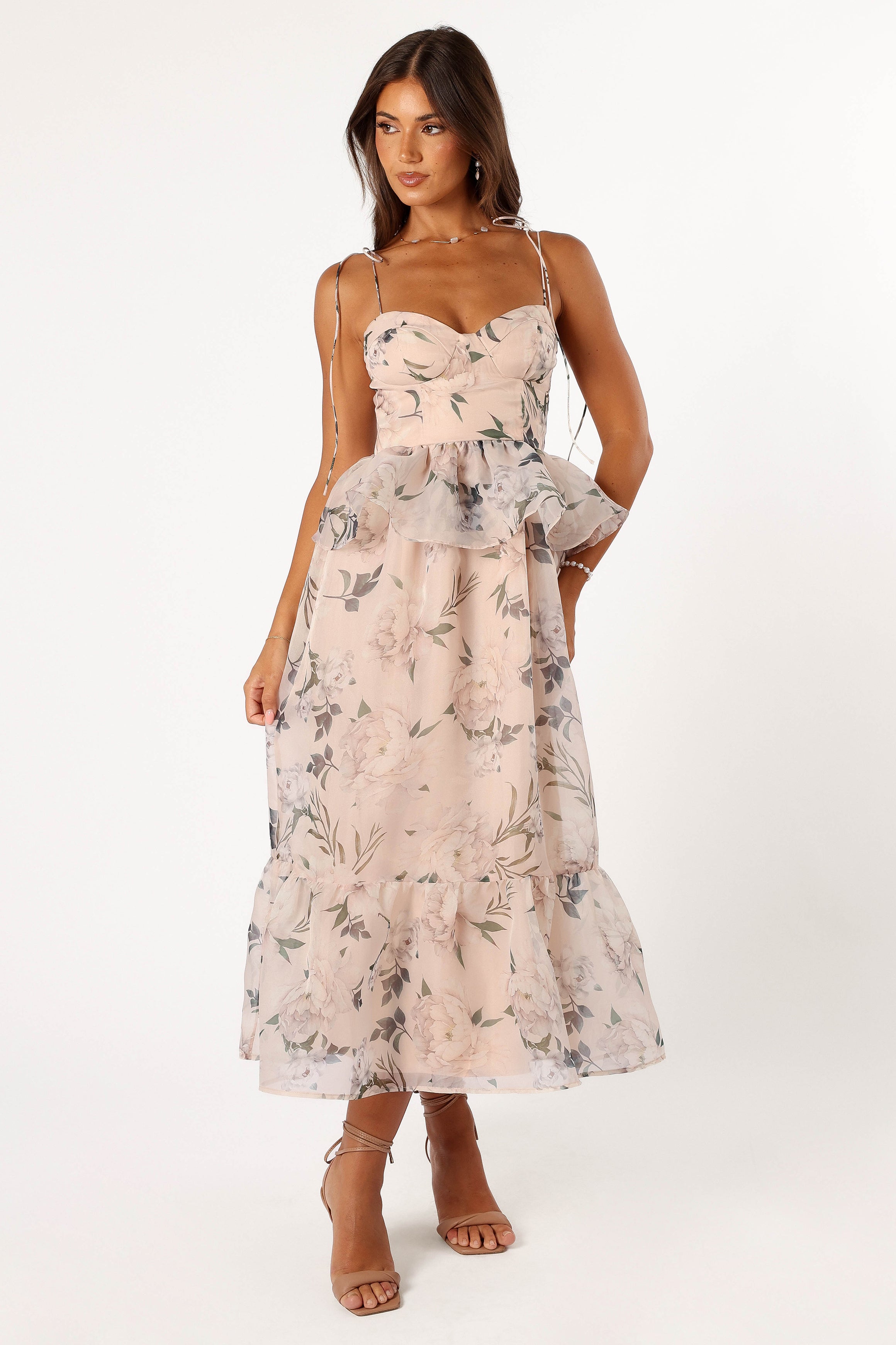 Kennie Midi Dress - Pink Floral