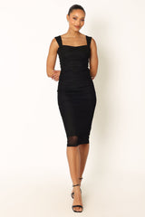 Naomi Midi Dress - Black