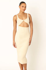 Nita Midi Dress - Beige