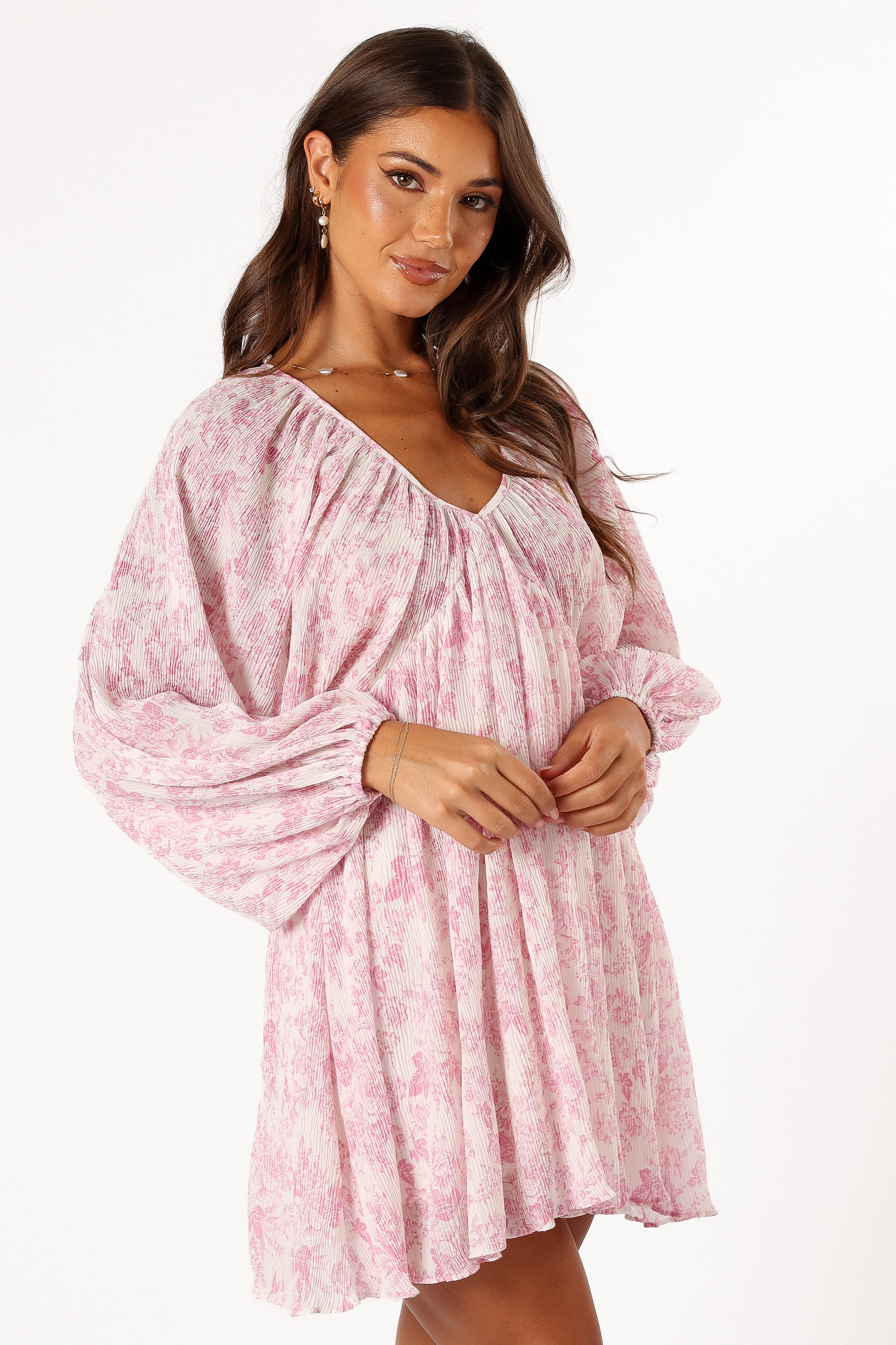 Paris Long Sleeve Dress - Pink