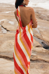 Sabbia Maxi Dress - Pink Stripe