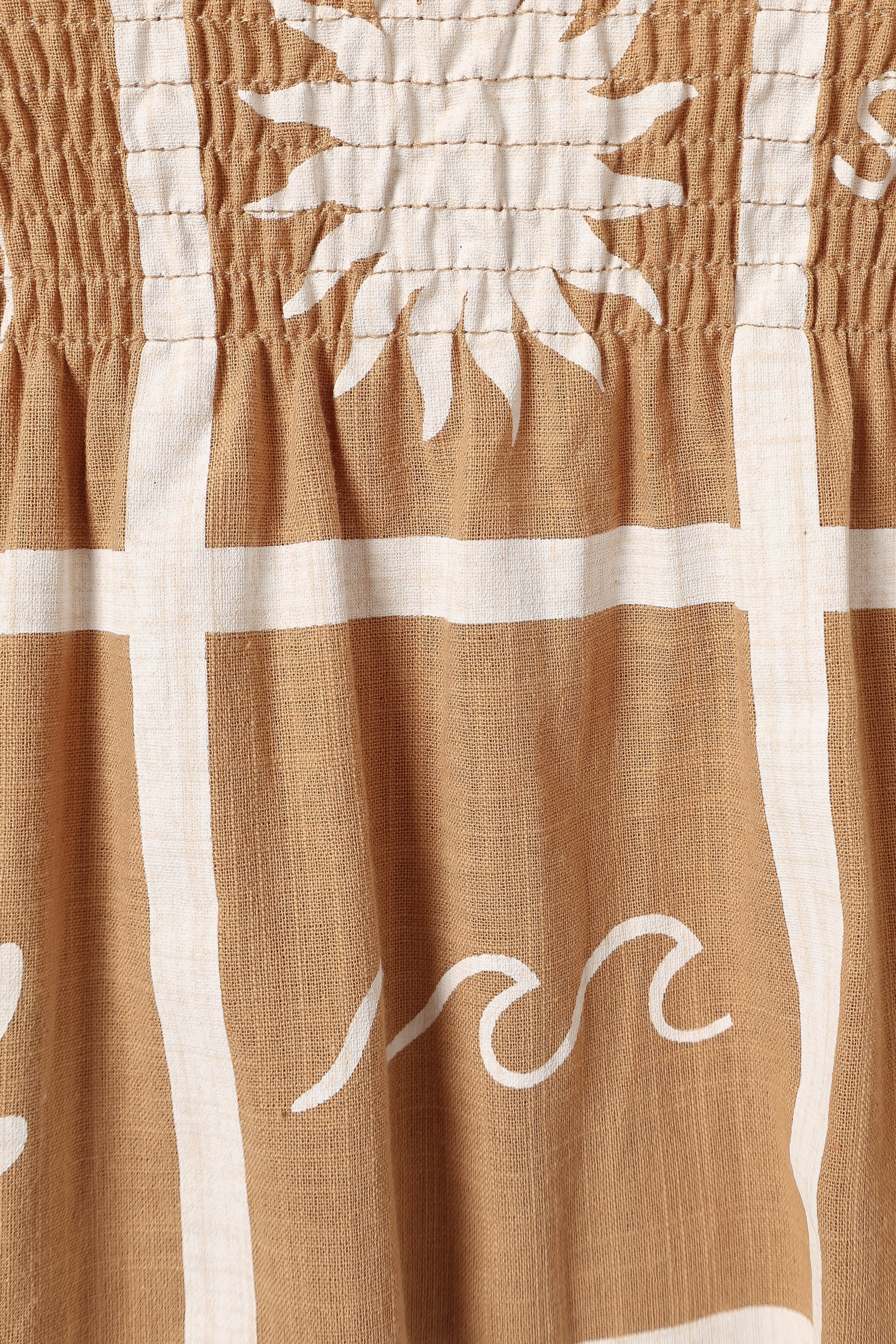 Sarelle Midi Dress - Tan Soleil Print
