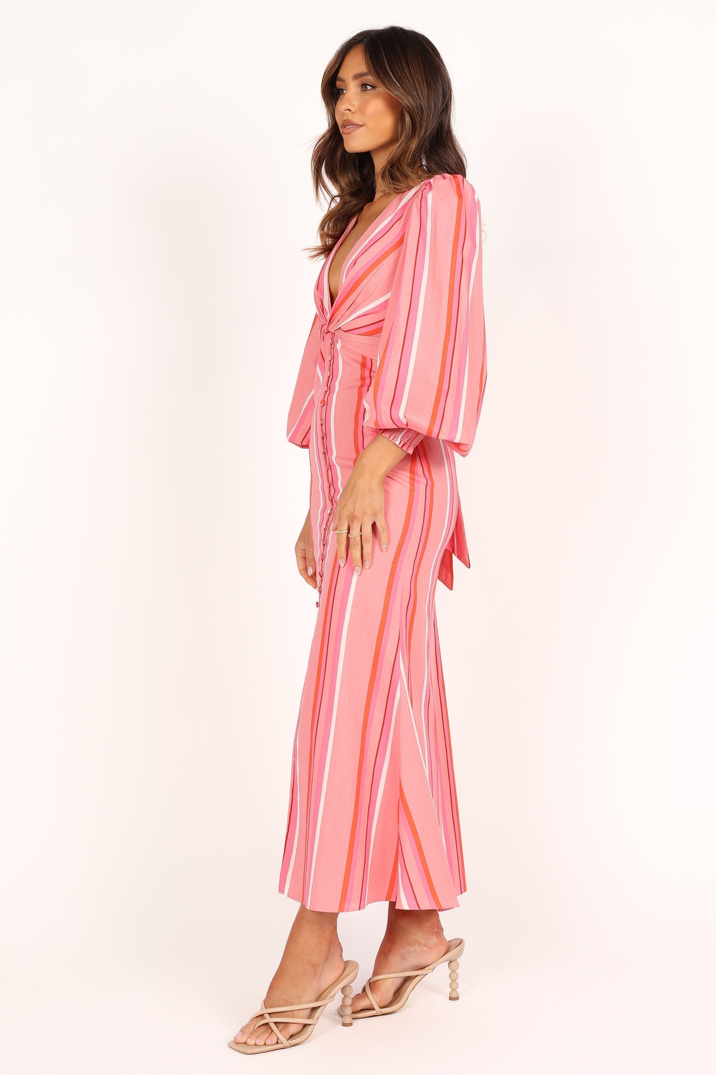 Senorita Long Sleeve Dress - Pink Stripe